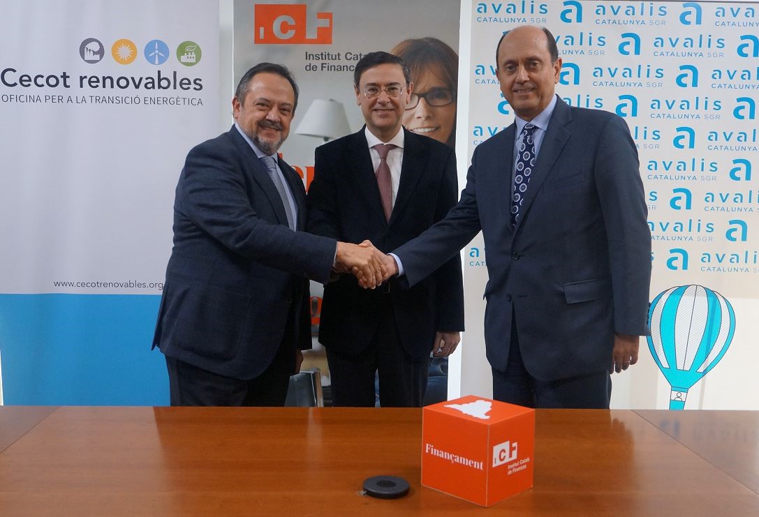 imagen de  L’ICF, Avalis i la Cecot signen un conveni per promoure el finançament de projectes de transició energètica